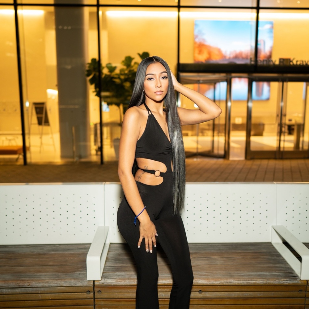 Fashion Nova Black Cutout Jumpsuit